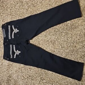 Womens Sz 31 Black/Bling Rock Revival Crops!! Sherry. Beautiful!!